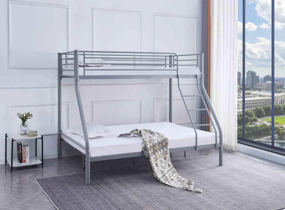 Lit superposé en acier avec sommiers démontables - Decora Home