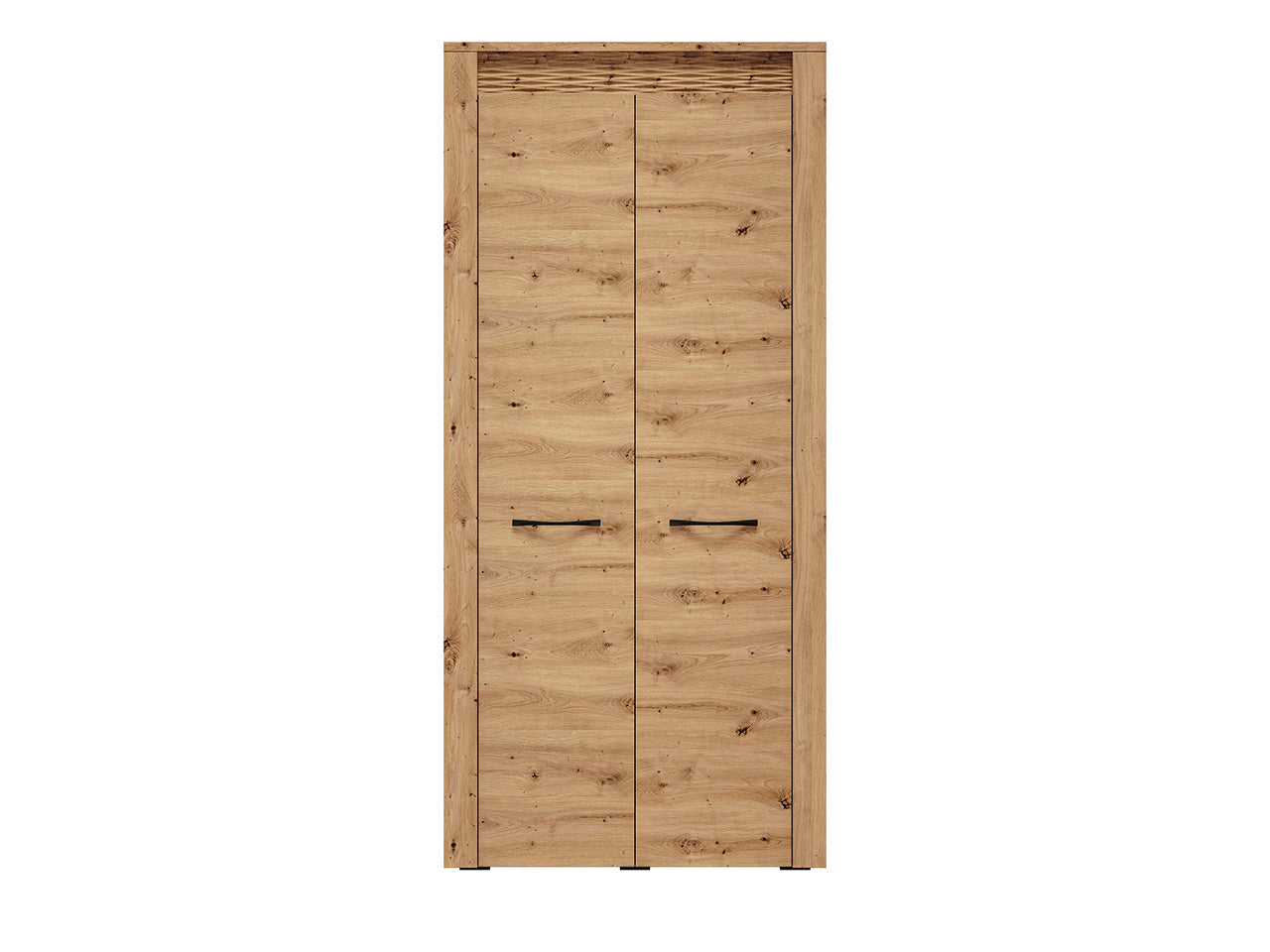 Garde-Robe Moderne en Chêne artisanal + MDF rainuré Chêne artisanal - Élégance et Praticité - Decora Home