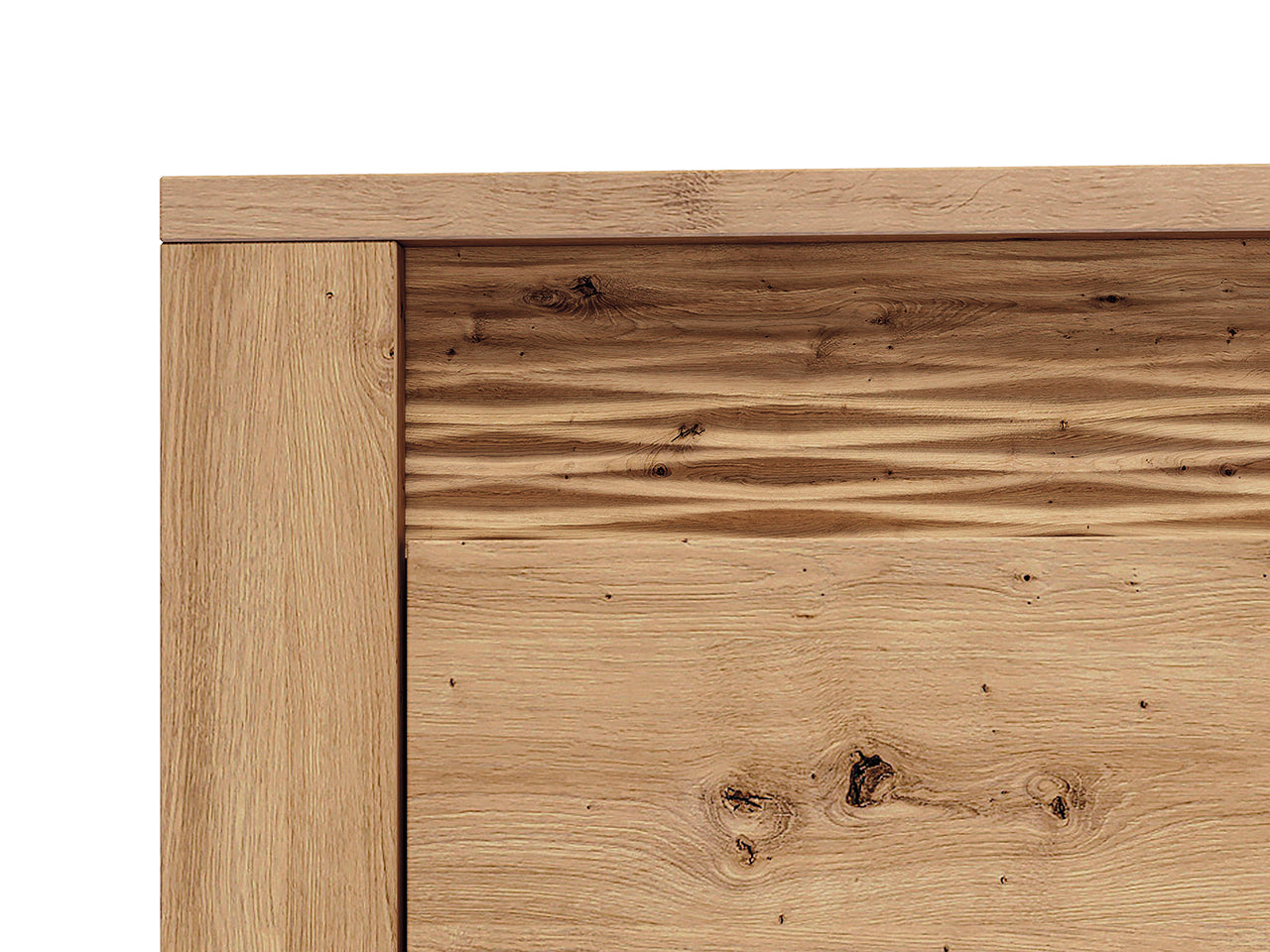 Garde-Robe Moderne en Chêne artisanal + MDF rainuré Chêne artisanal - Élégance et Praticité - Decora Home