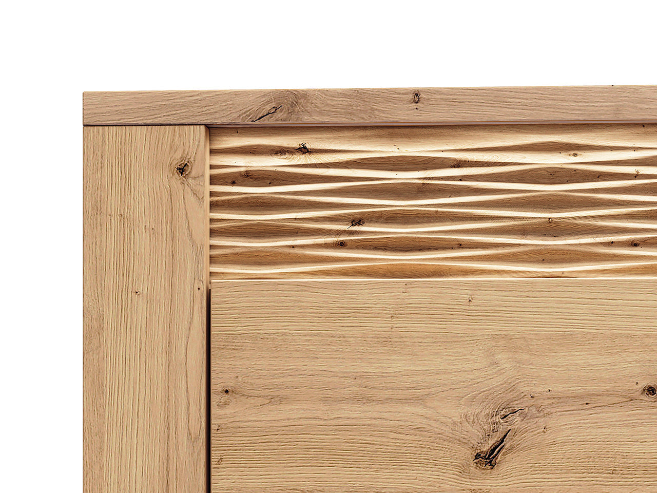 Vitrine Élégante en Chêne Artisanal avec Étagères en Verre et Éclairage Optionnel - Decora Home