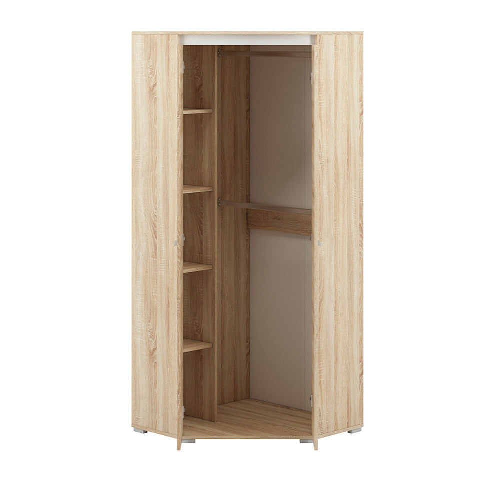 Armoire d’Angle Sonoma Clair – 2 Portes, Grand Rangement, Design Moderne & Résistant - Decora Home