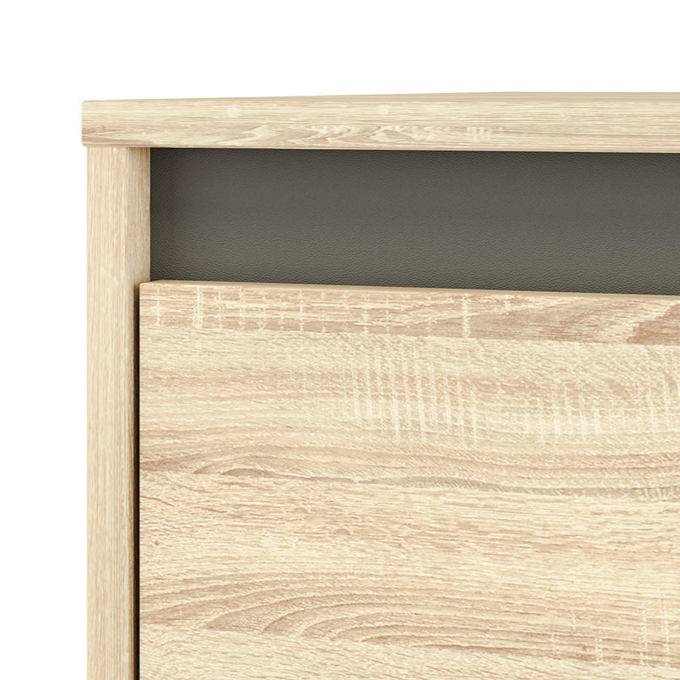 Vitrine Colonne avec Verre Trempé – Éclairage Optionnel – Design Sonoma Clair, Blanc et Anthracite - Decora Home