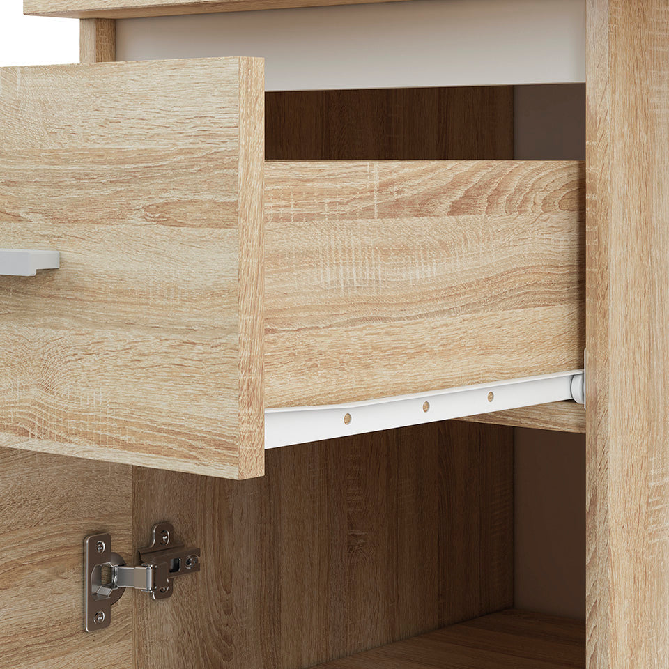 Bureau Moderne avec Bordure ABS en Lumière de Sonoma - Design Élégant et Résistant - Decora Home