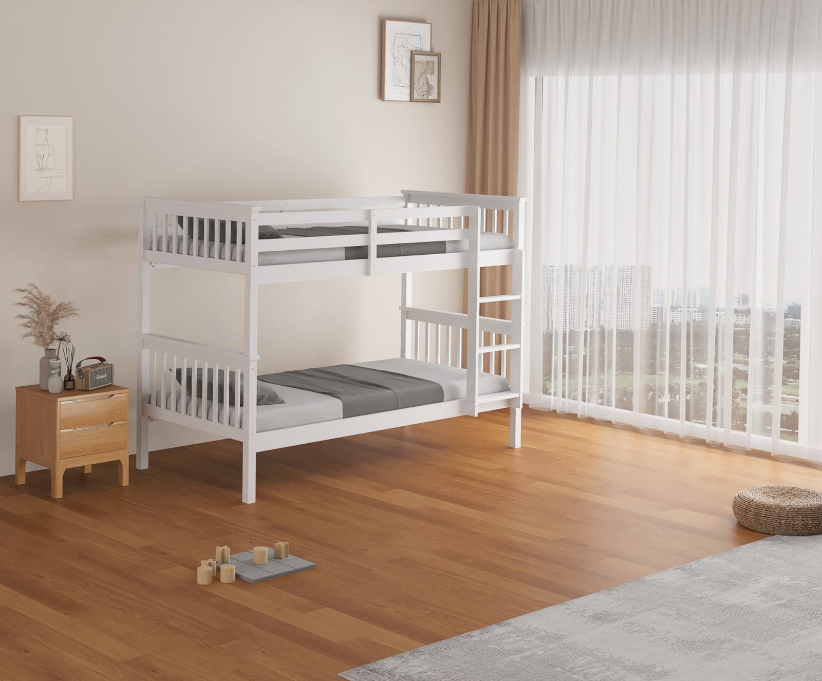 Lit superposé en bois Modèle 2+1 et 1+1 - Decora Home