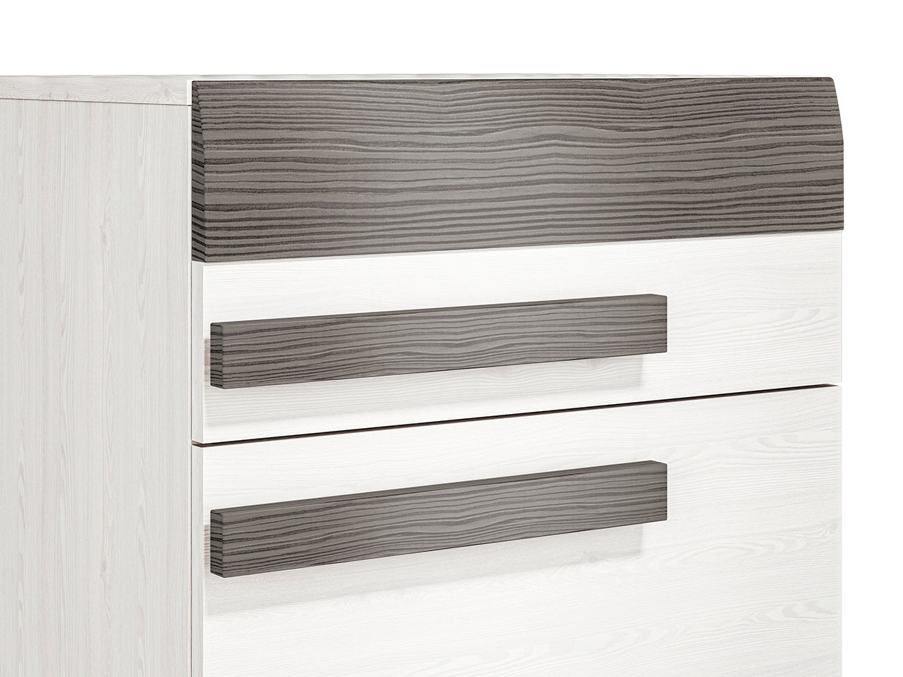 Meuble à Chaussures en Pin des Neiges et MDF Gris Neuf avec Bordure ABS - Decora Home