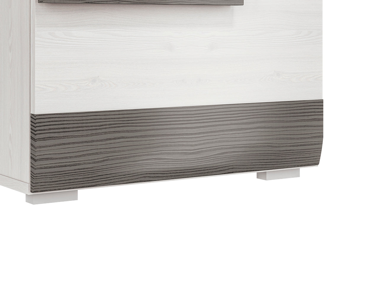 Meuble à Chaussures en Pin des Neiges et MDF Gris Neuf avec Bordure ABS - Decora Home