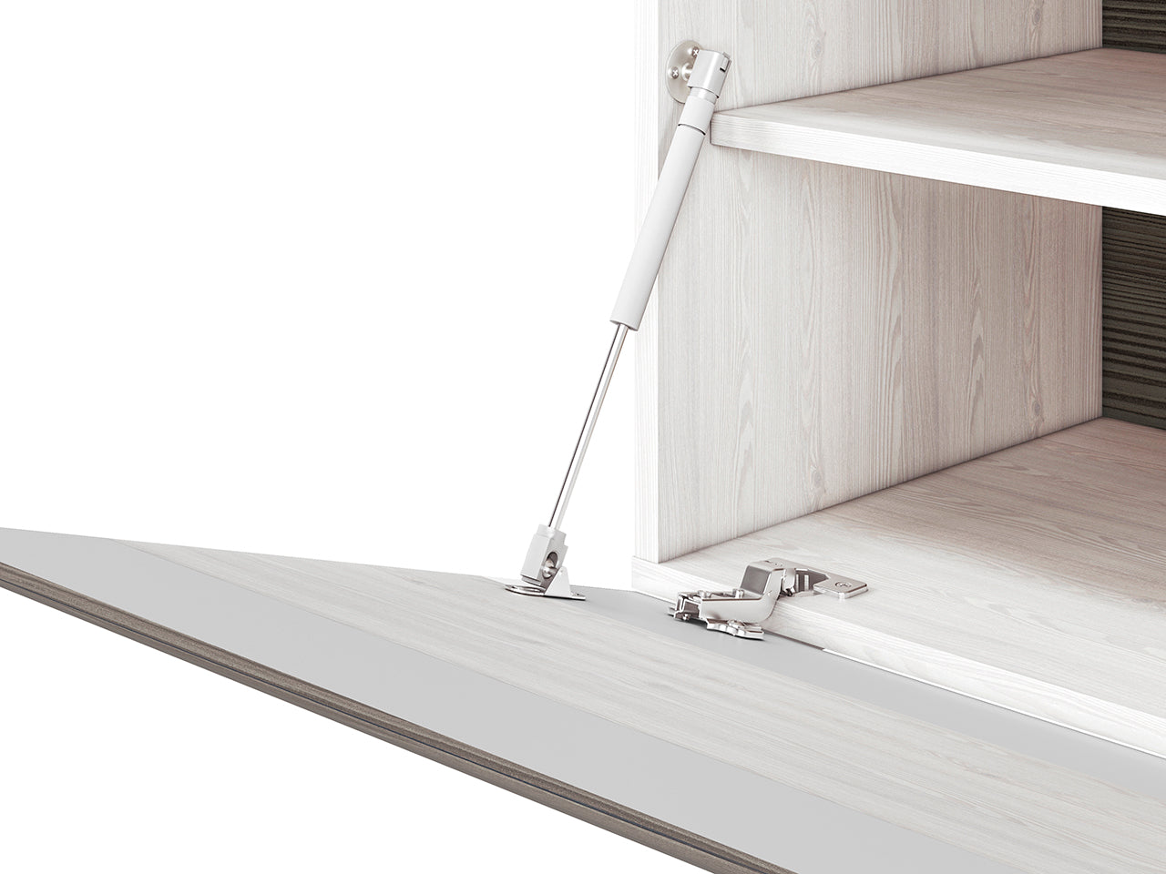 Meuble à Chaussures en Pin des Neiges et MDF Gris Neuf avec Bordure ABS - Decora Home