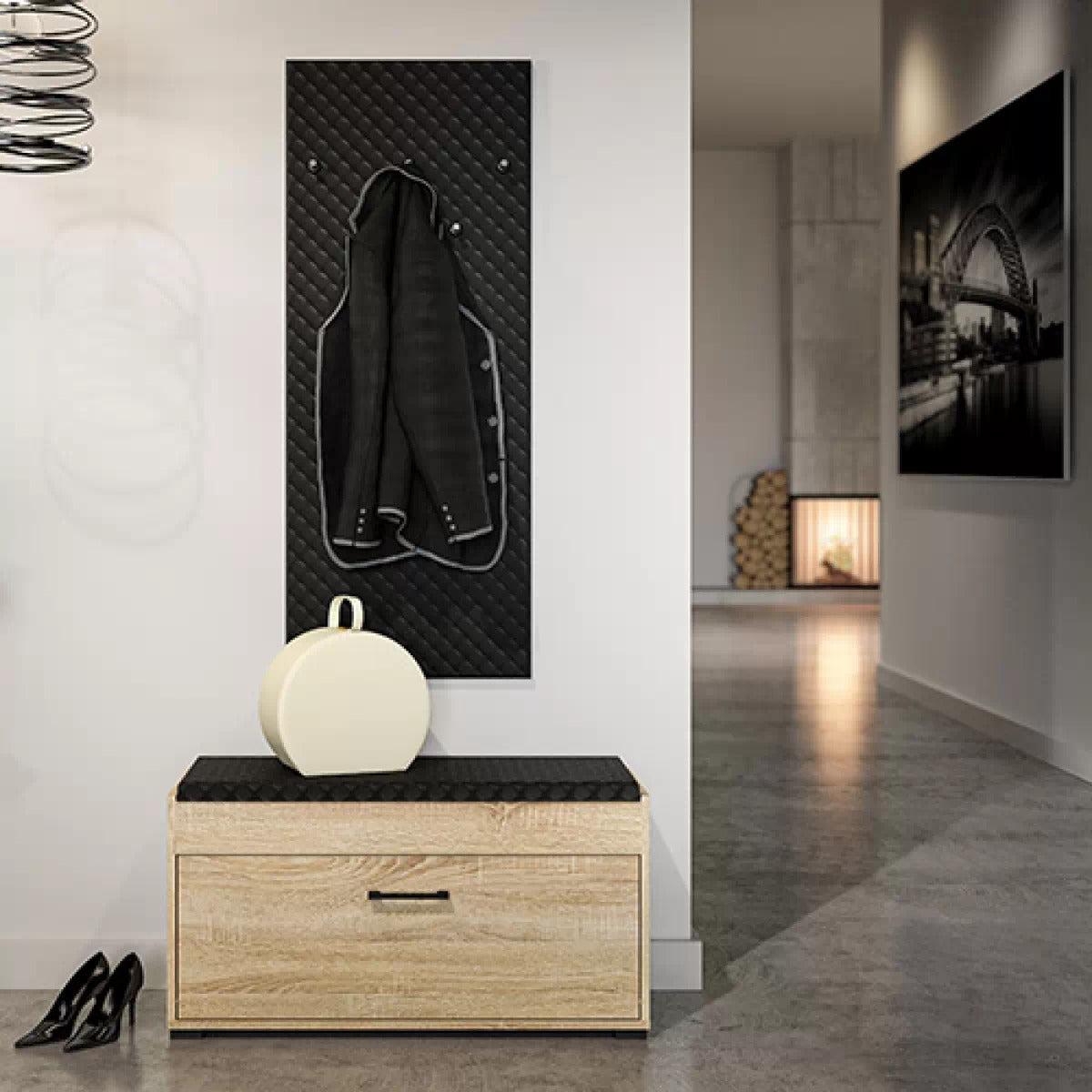 Meuble à Chaussures en Bois Finition Lumière de Sonoma | Design Élégant & Grande Résistance - Decora Home