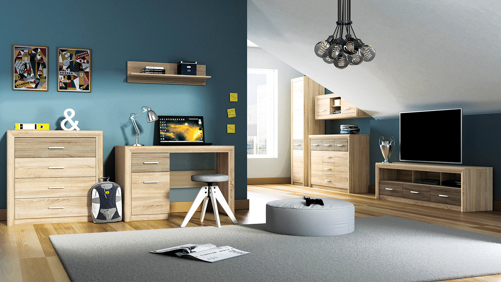 Étagère – Sonoma Light & MDF Sonoma Truffe - Decora Home