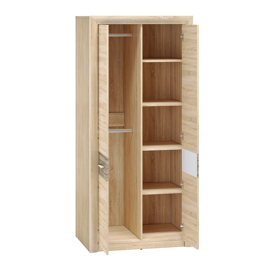 Garde-Robe Moderne – Sonoma Light & MDF Sonoma Truffe – 201 cm – Design Élégant et Pratique - Decora Home