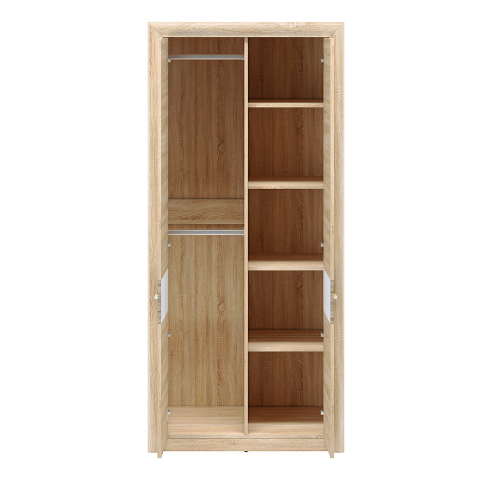 Garde-Robe Moderne – Sonoma Light & MDF Sonoma Truffe – 201 cm – Design Élégant et Pratique - Decora Home