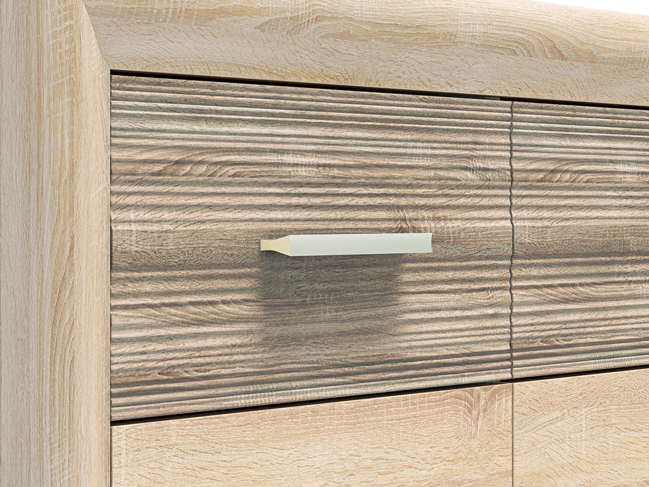 Commode, Buffet, Buffet Moderne – Sonoma Light & MDF Sonoma Truffe – 94 cm – Fonctionnalité et Élégance - Decora Home