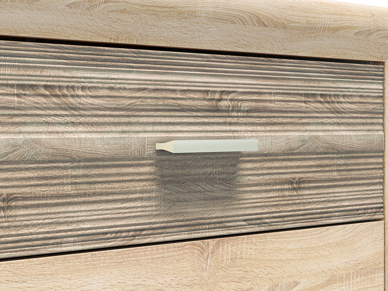Commode, Buffet, Buffet Sonoma Light avec Bordure ABS - MDF Sonoma Truffe, Haute Résistance et Design Élégant - Decora Home