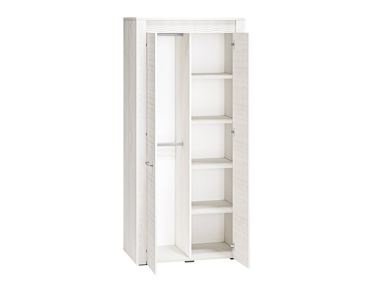 Armoire en Pin Enneigé avec Bordure ABS - Résistante aux Rayures et Humidité, Design Élégant - Decora Home