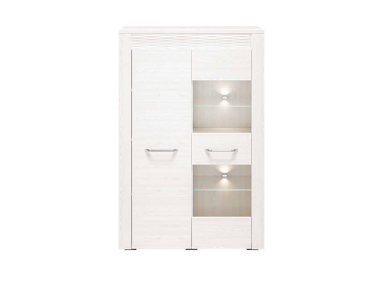 Vitrine en Pin Enneigé avec Éclairage Optionnel Durabilité, Élégance et Fonctionnalité pour Votre Intérieur|Dernières pièces|Decora Home