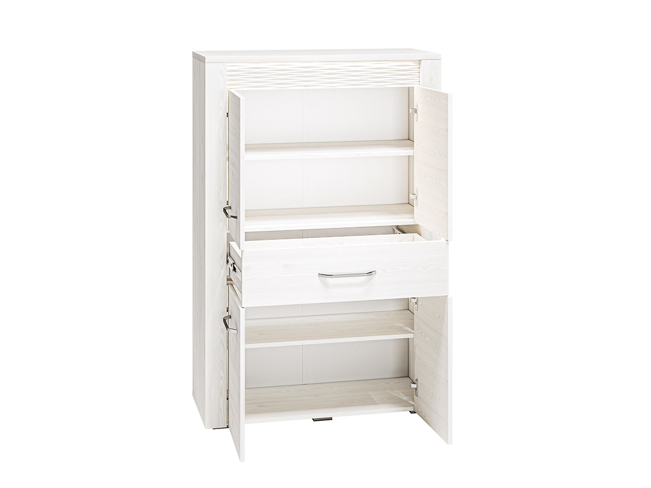Commode, Buffet, Buffet Moderne en Pin Enneigé avec Tiroirs Spacieux - Rangement Pratique et Design Épuré - Decora Home