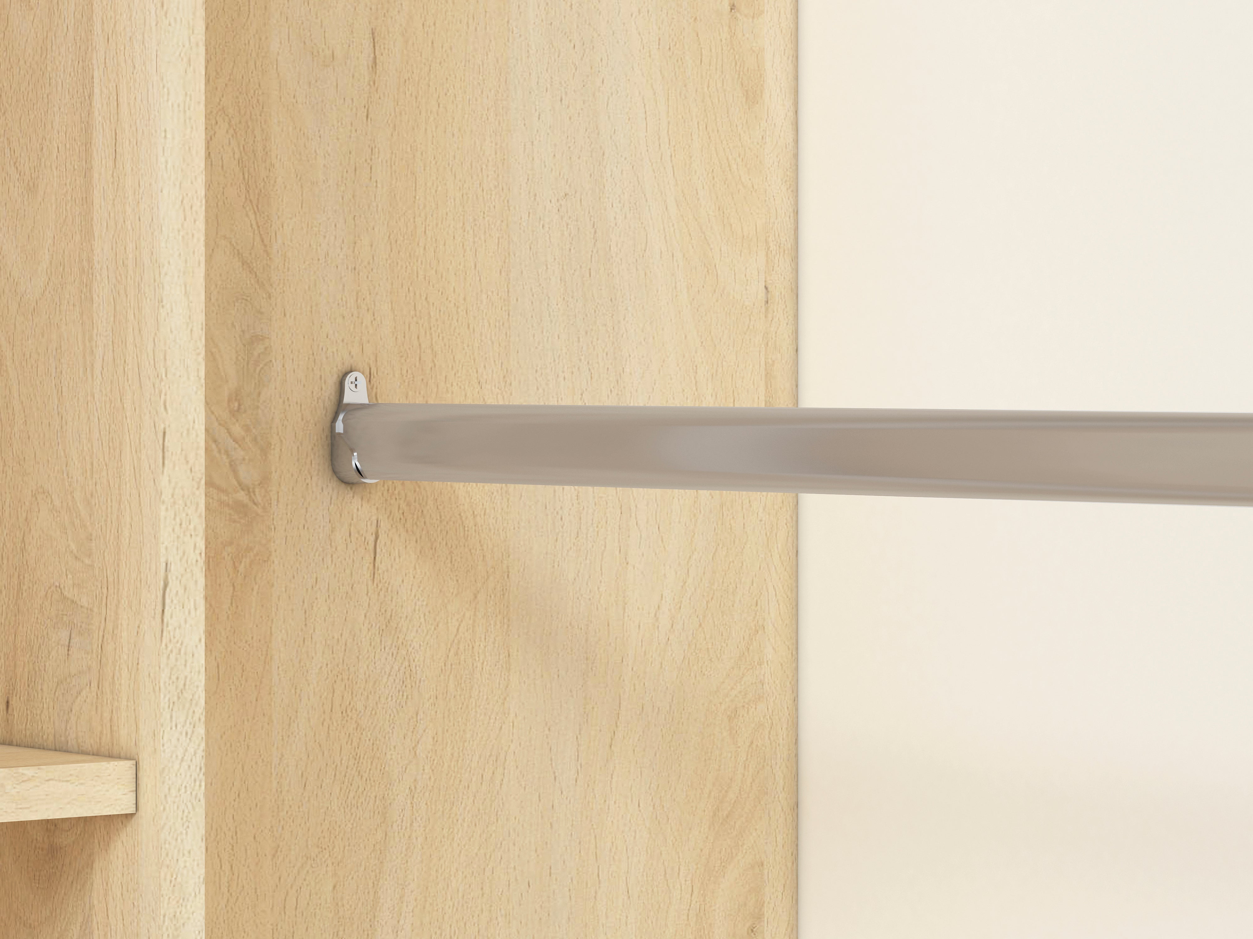 Armoire d’Angle Moderne en Hêtre Fjord et Blanc – Rangement Gain de Place avec Finition Résistante - Decora Home