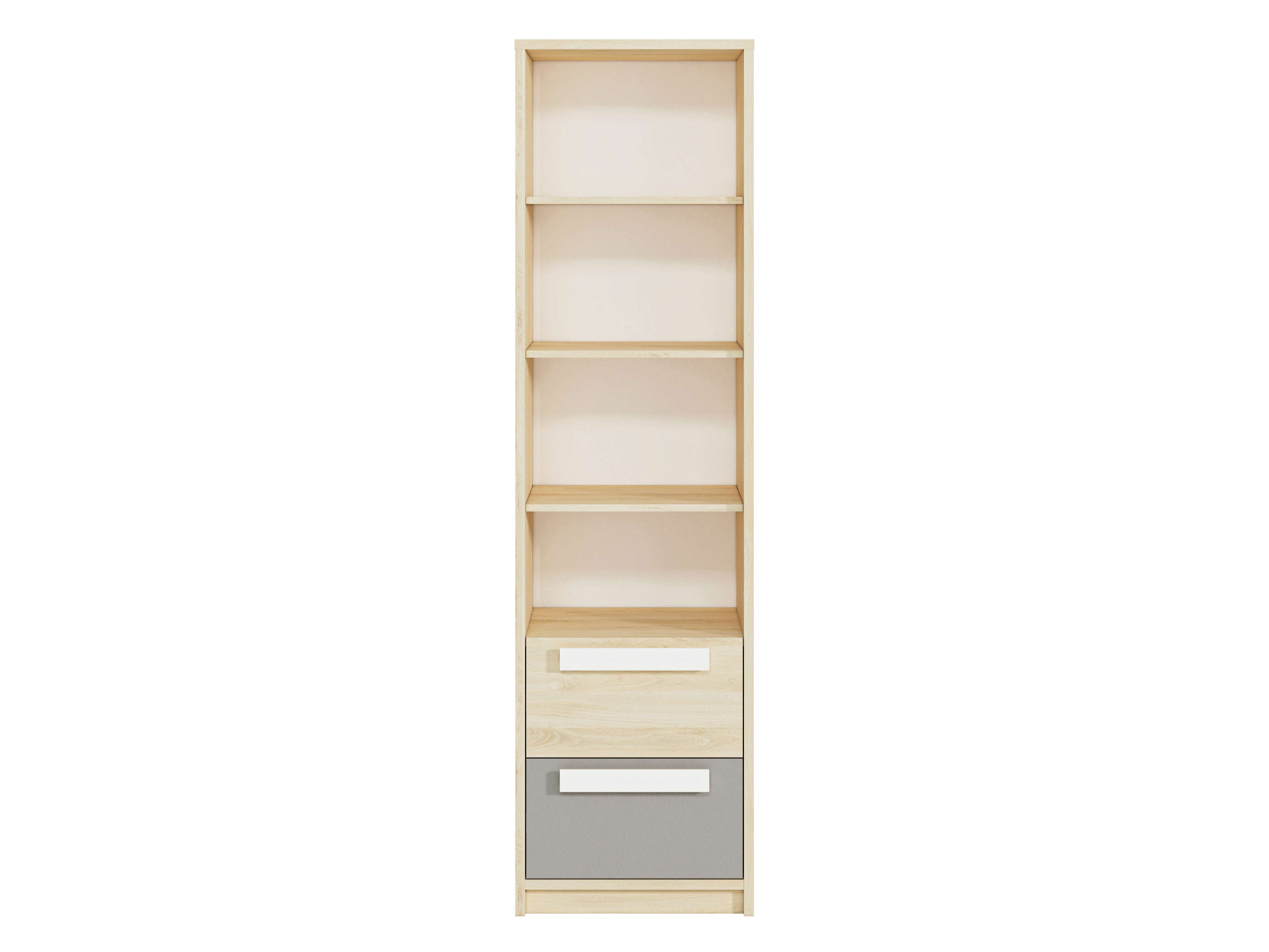 Étagère moderne Hêtre Fjord et Blanc avec bordure ABS - Design élégant et fonctionnel - Decora Home