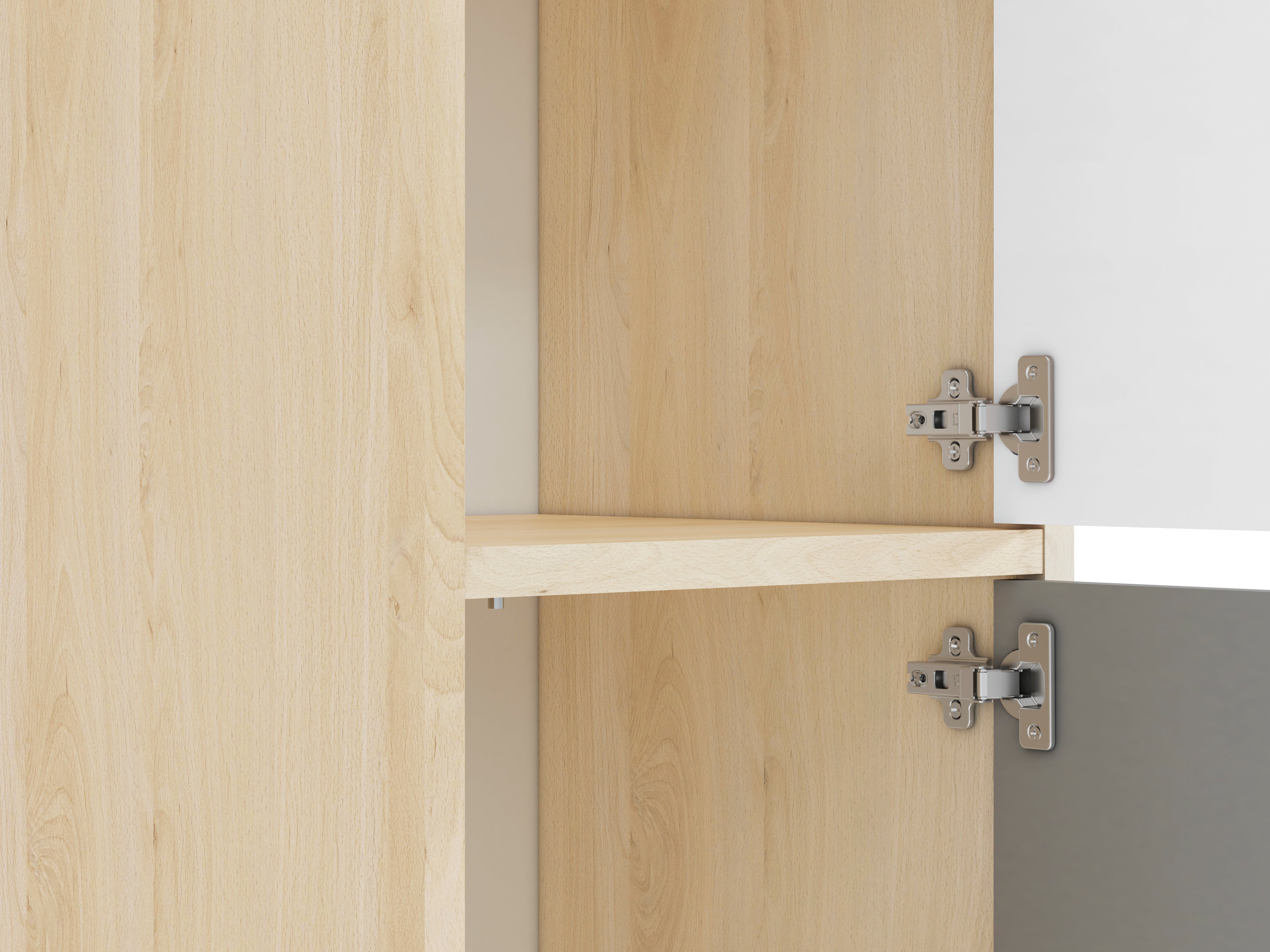 Étagère moderne en Hêtre des Fjords avec bordure ABS – Design élégant et haute résistance - Decora Home