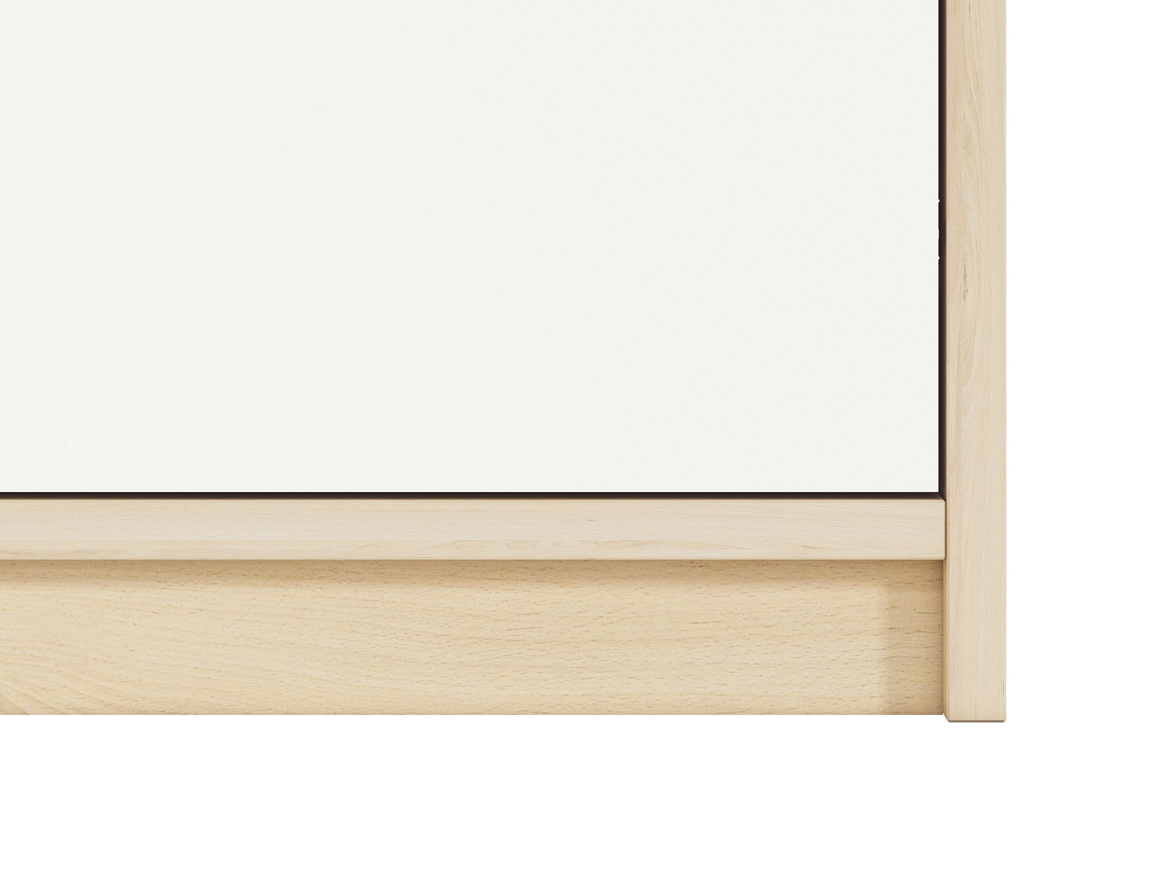 Commode, Buffet, Buffet moderne en Hêtre Fjord et Blanc avec tiroirs renforcés - Design élégant et rangement optimisé - Decora Home