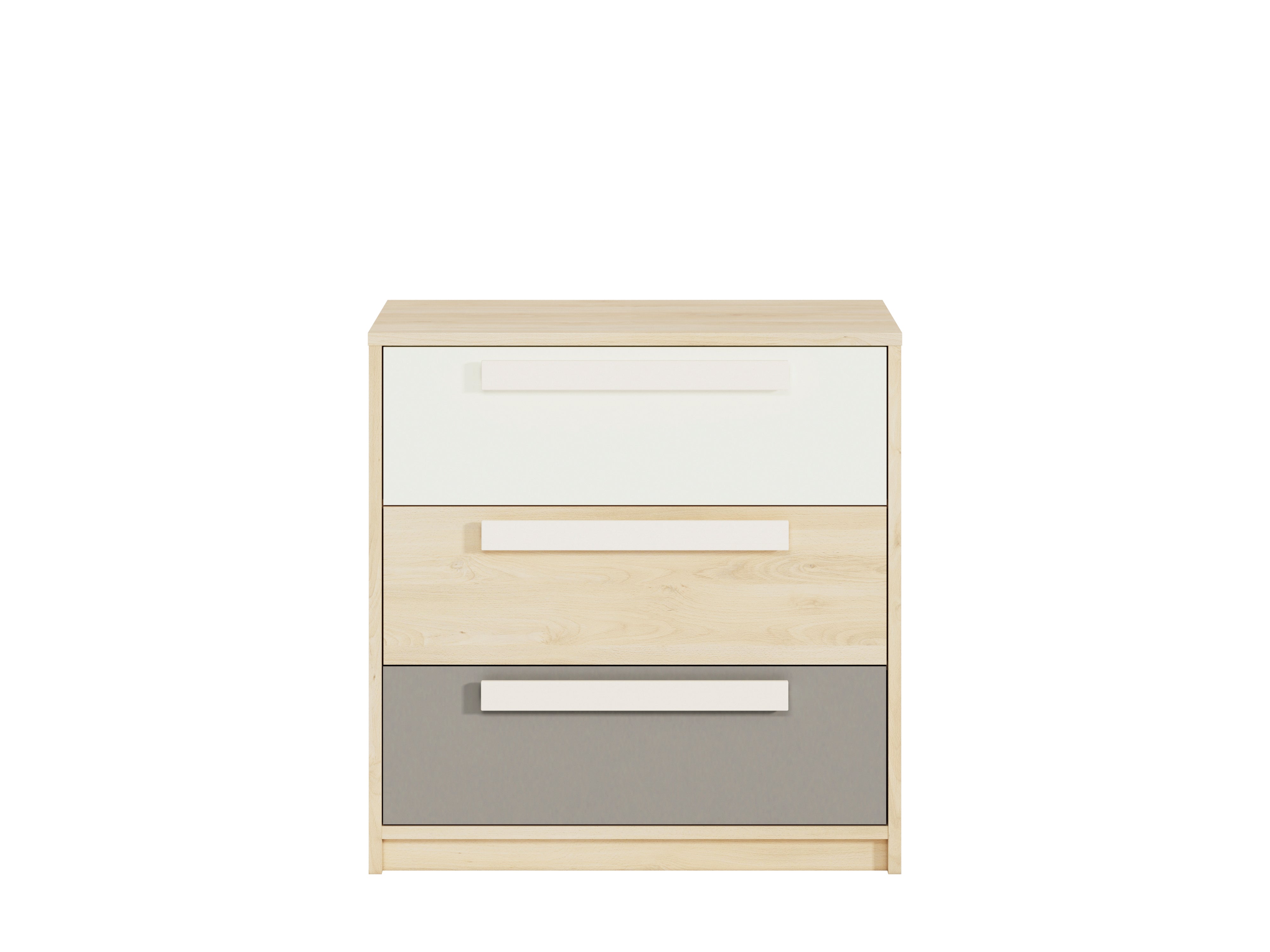 Commode, Buffet, Buffet moderne en Hêtre Fjord et Blanc avec tiroirs renforcés - Design élégant et pratique pour un rangement optimisé - Decora Home