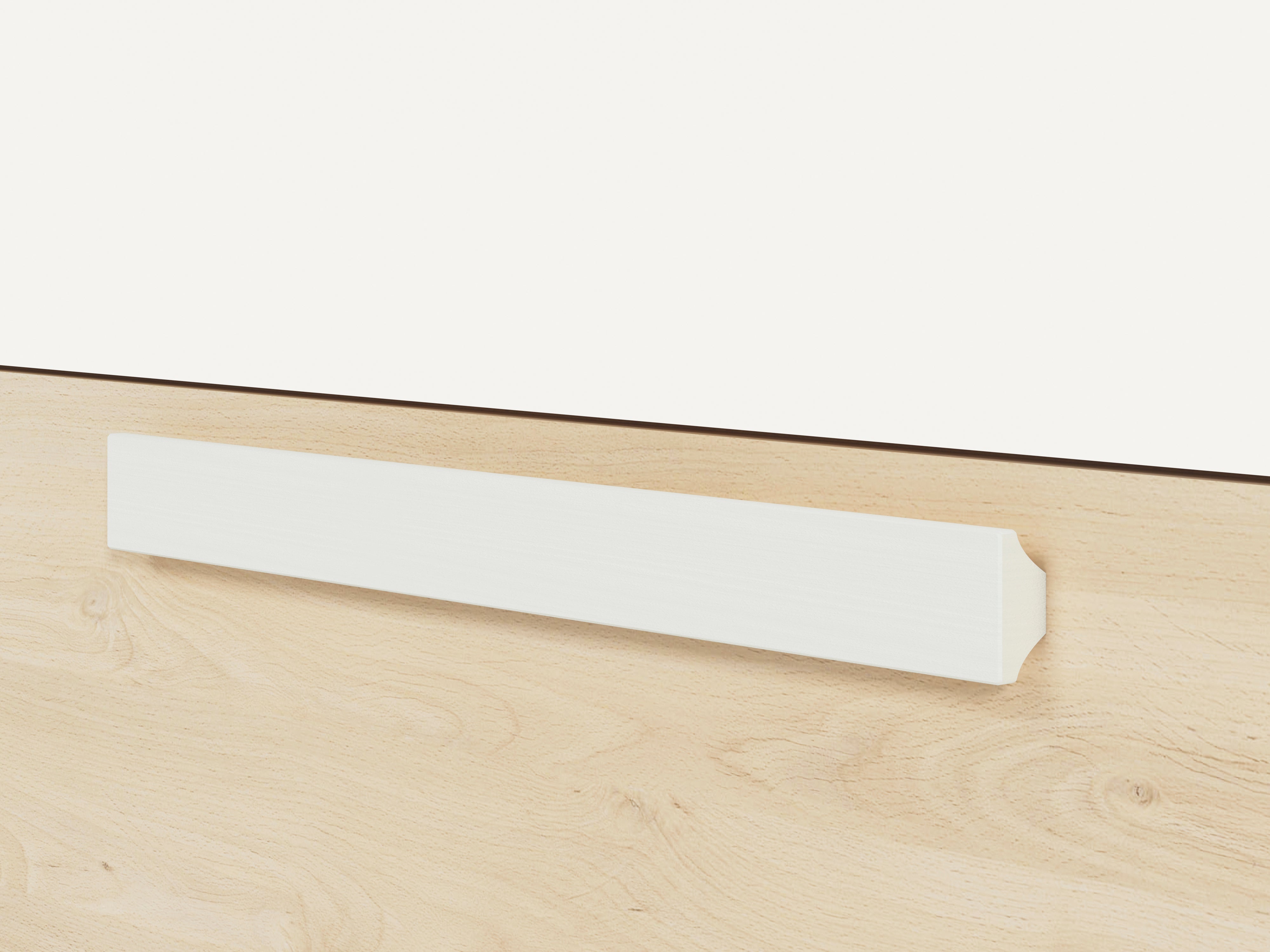 Commode, Buffet, Buffet moderne en Hêtre Fjord et Blanc avec tiroirs renforcés - Design élégant et pratique pour un rangement optimisé - Decora Home