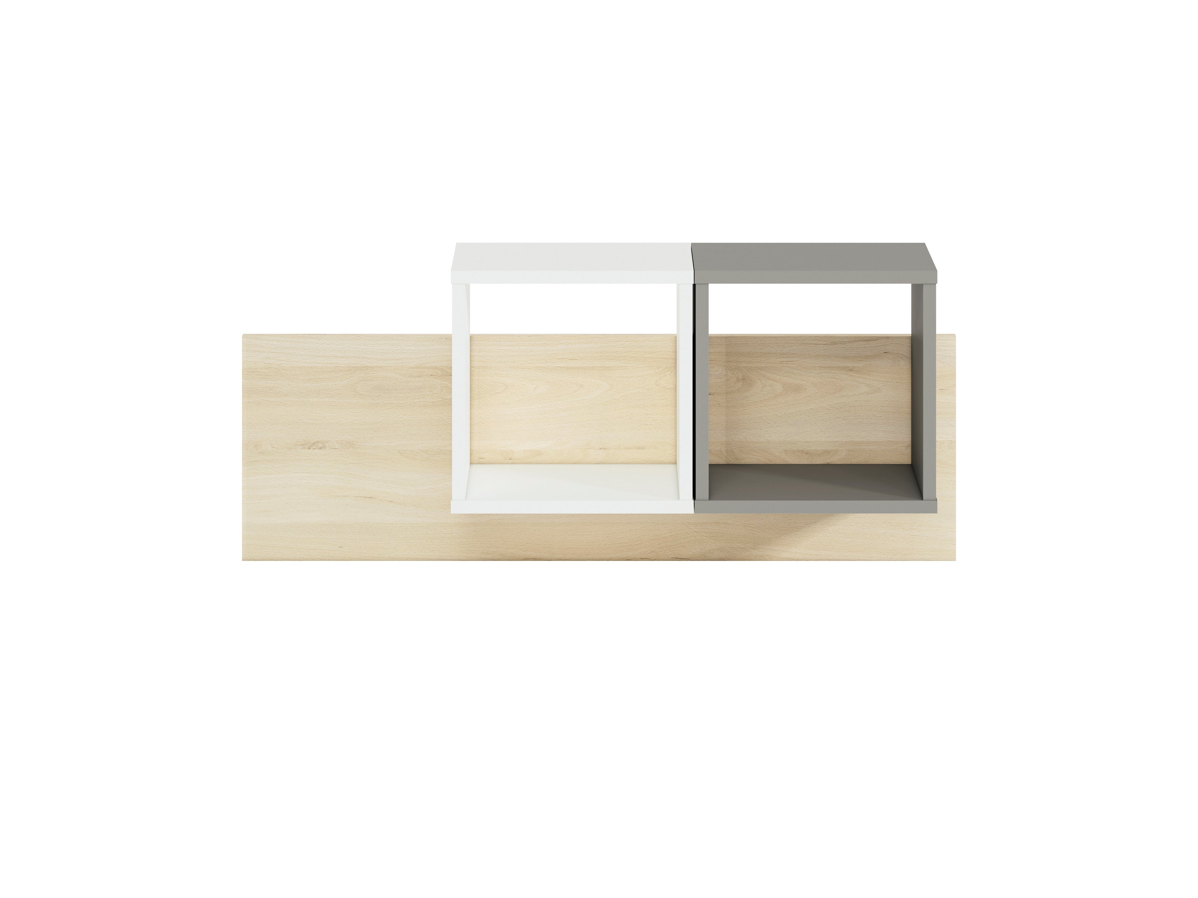 Étagère en Hêtre des Fjords avec bordure ABS - Résistante et Élégante, Disponible en Gris Platine et Blanc - Decora Home