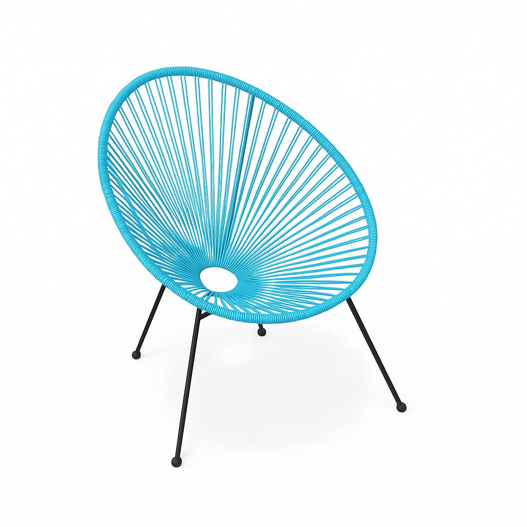 Fauteuil – Design Moderne et Confort Haut de Gamme en Résine et Acier (Turquoise, Noir, Blanc) - Decora Home