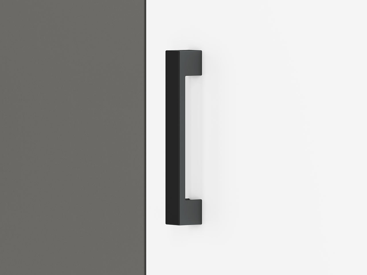 Armoire en Chêne Artisan et MDF Blanc + Anthracite avec Bordure ABS - Decora Home