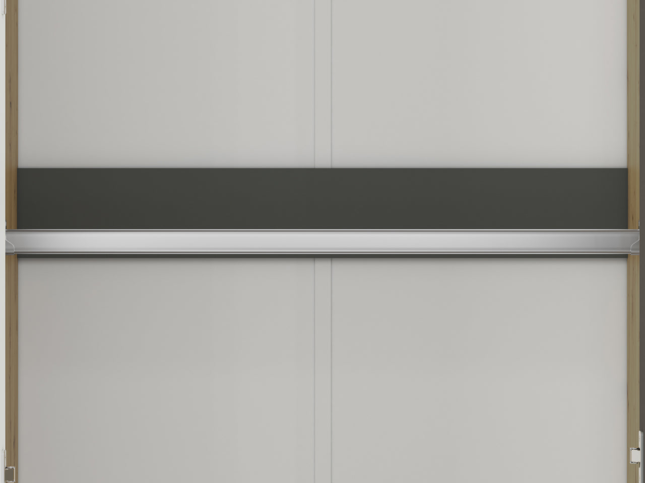 Armoire en Chêne Artisan et MDF Blanc + Anthracite avec Bordure ABS - Decora Home