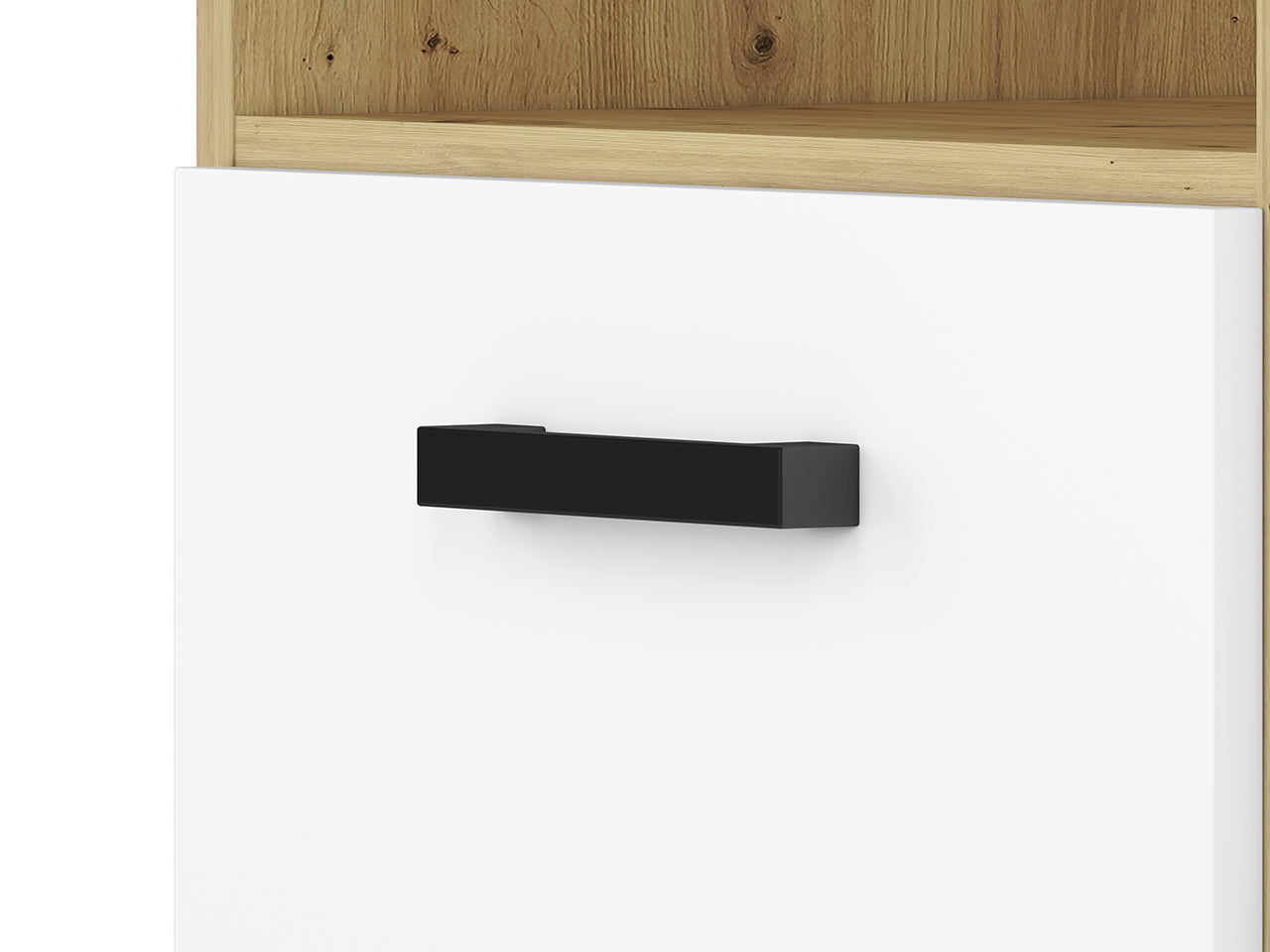 Étagère Murale Moderne en Chêne Artisan et MDF Blanc avec Bordure ABS - Résistante aux Rayures, à l'Humidité et aux Températures Élevées - Decora Home