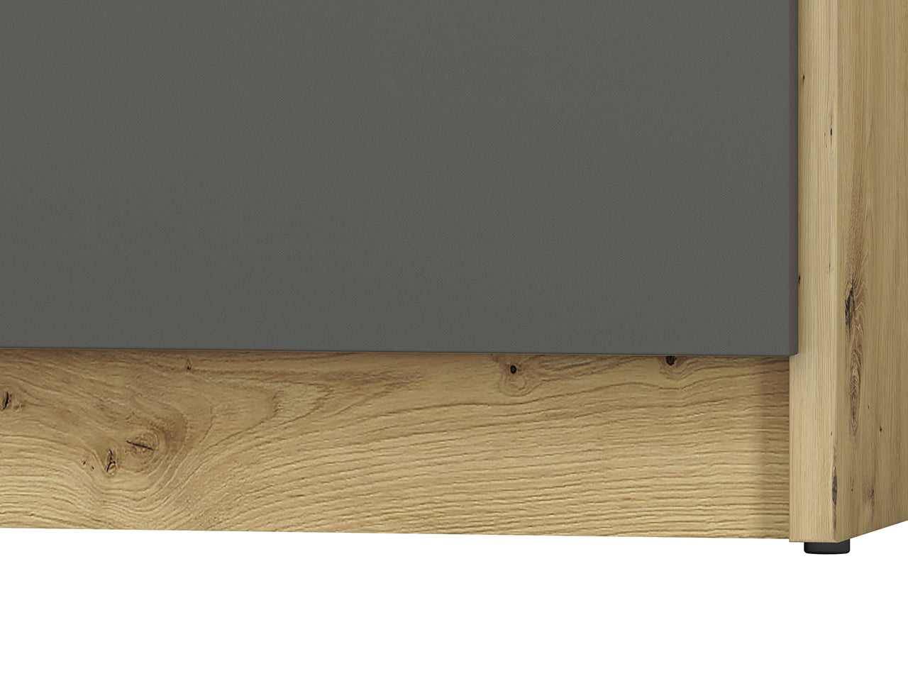 Étagère Murale Moderne en Chêne Artisan et MDF Blanc + Anthracite avec Bordure ABS - Decora Home