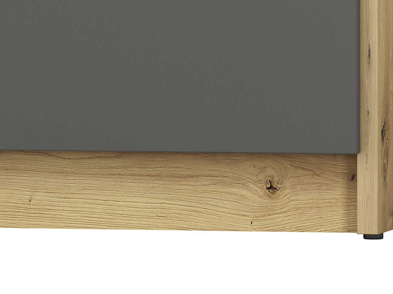 Commode, Buffet, Buffet Moderne en Chêne Artisan et MDF Blanc + Anthracite avec Bordures ABS - Decora Home
