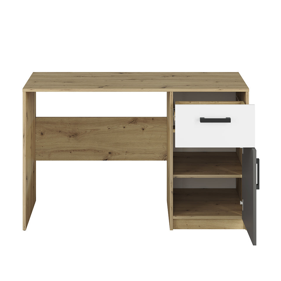 Bureau Moderne en MDF et Chêne avec Design Épuré - Idéal pour Espaces de Travail Contemporains - Decora Home