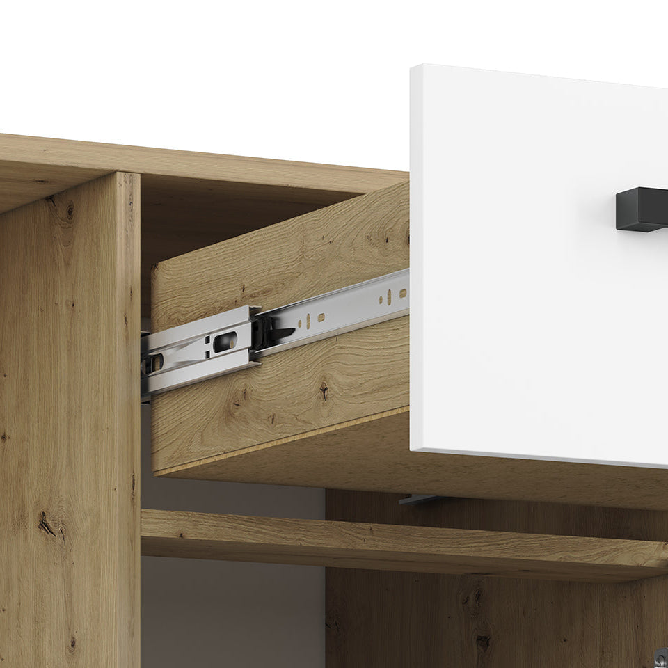 Bureau Moderne en MDF et Chêne avec Design Épuré - Idéal pour Espaces de Travail Contemporains - Decora Home