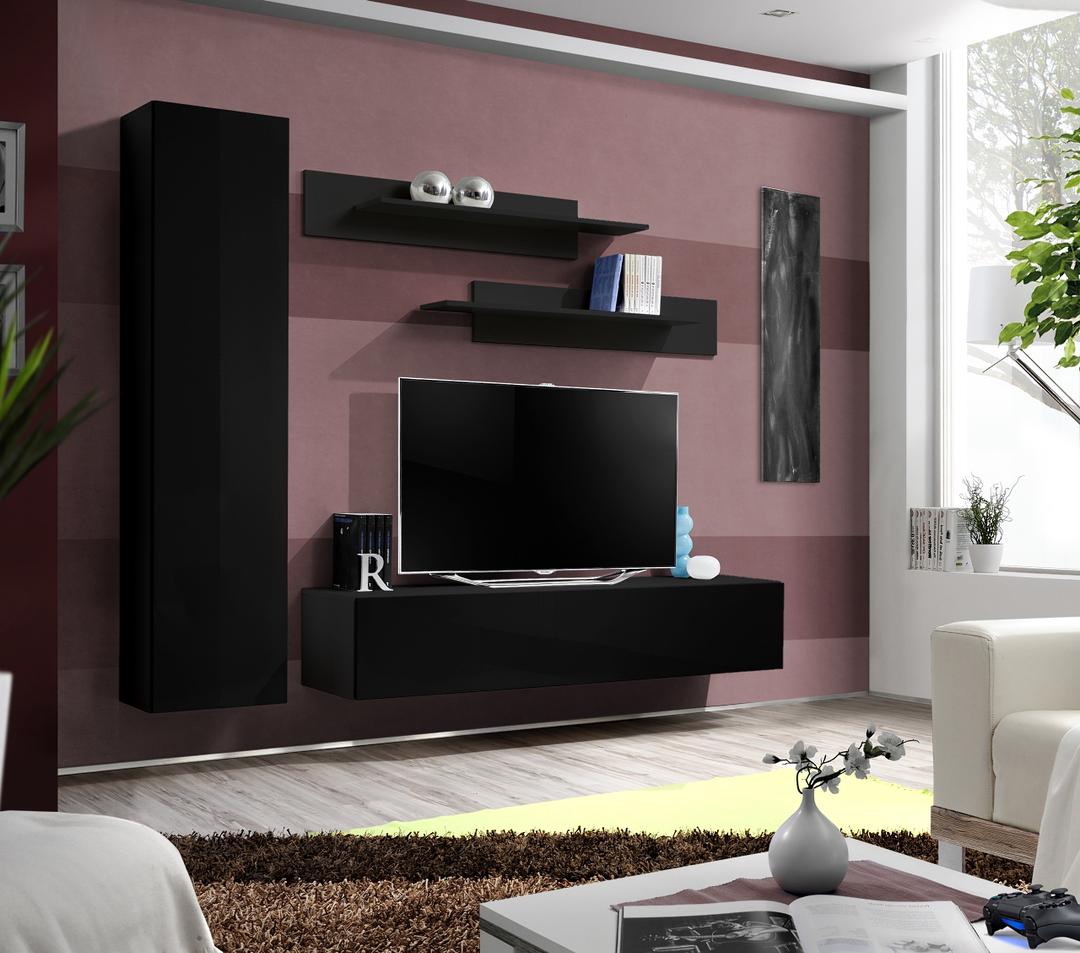 Composition TV FLY G1 — ZZ FY G1 — noir / noir brillant