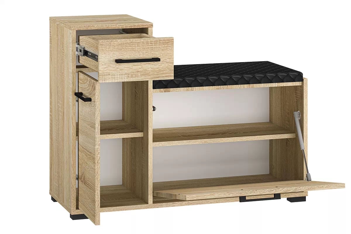 Meuble à Chaussures en Bois Clair 90 cm | Rangement Spacieux et Solide - Decora Home