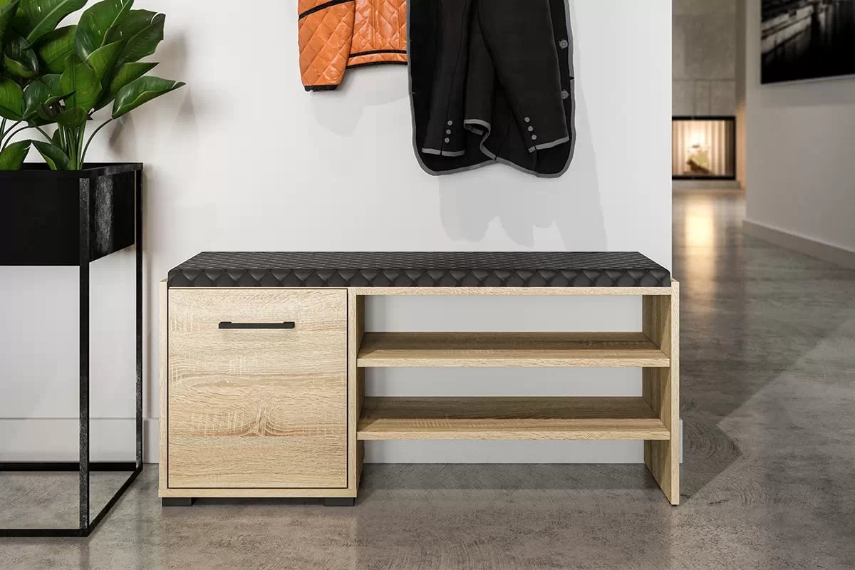 Meuble à Chaussures 105 cm Bois Clair Sonoma | Grand Rangement & Finition Résistante|Dernières pièces|Decora Home