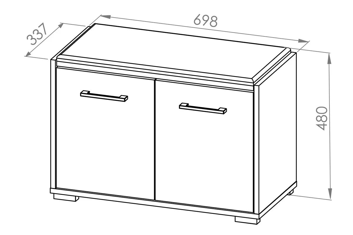 Meuble à Chaussures 2 Portes – Bois Clair Sonoma – Compact, Résistant & Élégant - Decora Home
