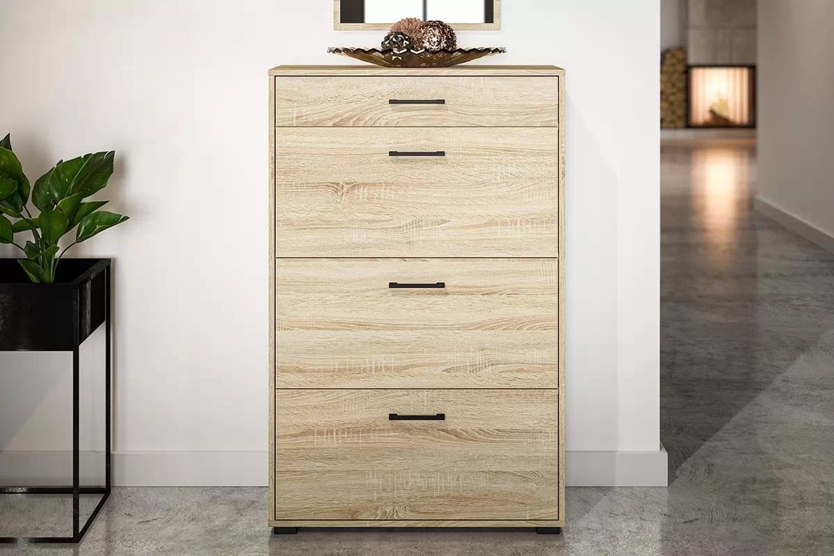 Meuble à Chaussures en Finition Lumière de Sonoma – Rangement Moderne et Robuste - Decora Home