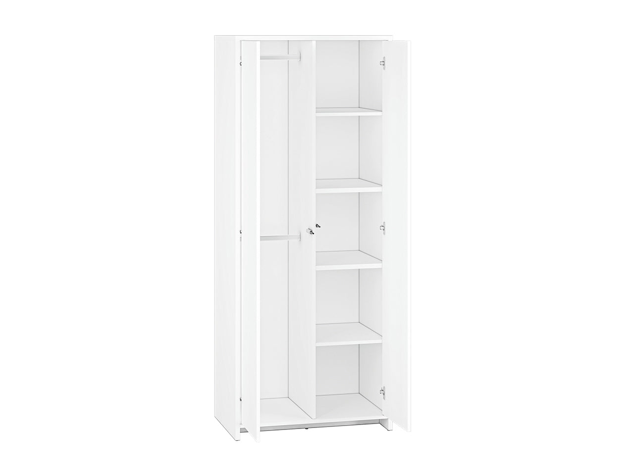 Armoire de Rangement Haute – Finition Blanche, Résistante et Élégante - Decora Home