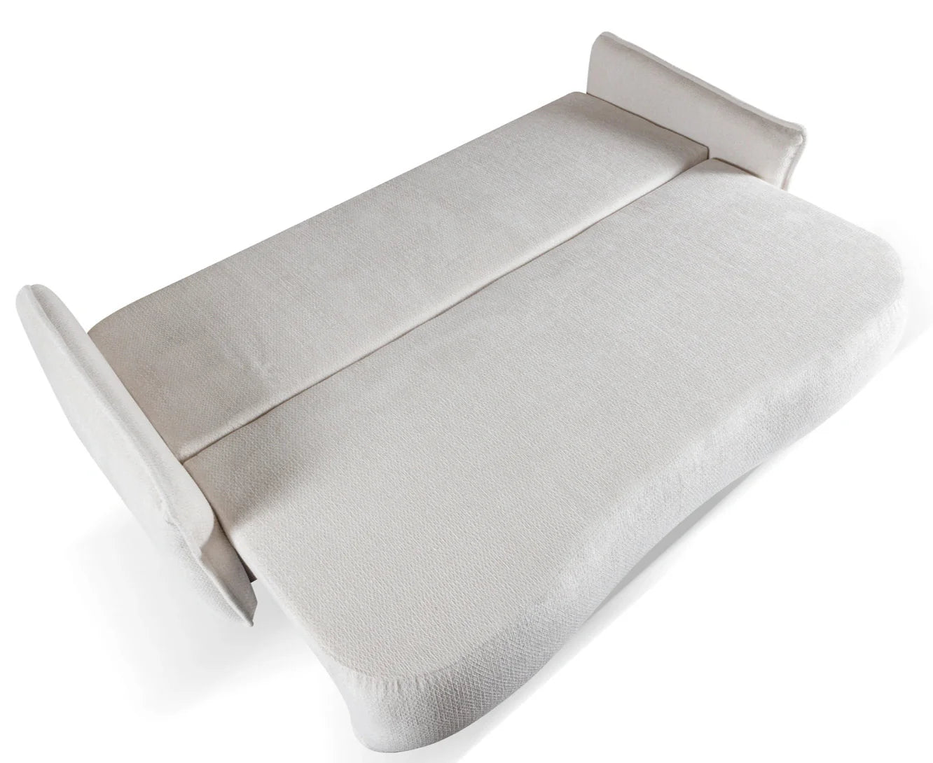 Canapé d’angle convertible écru avec fonction couchage et espace de rangement - Decora Home