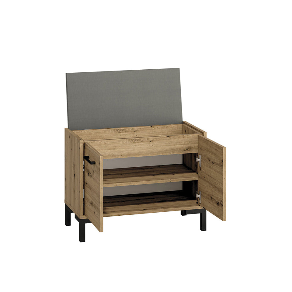 Meuble à Chaussures en Chêne Artisanal avec Bordure ABS - Rangement Résistant et Élégant - Decora Home