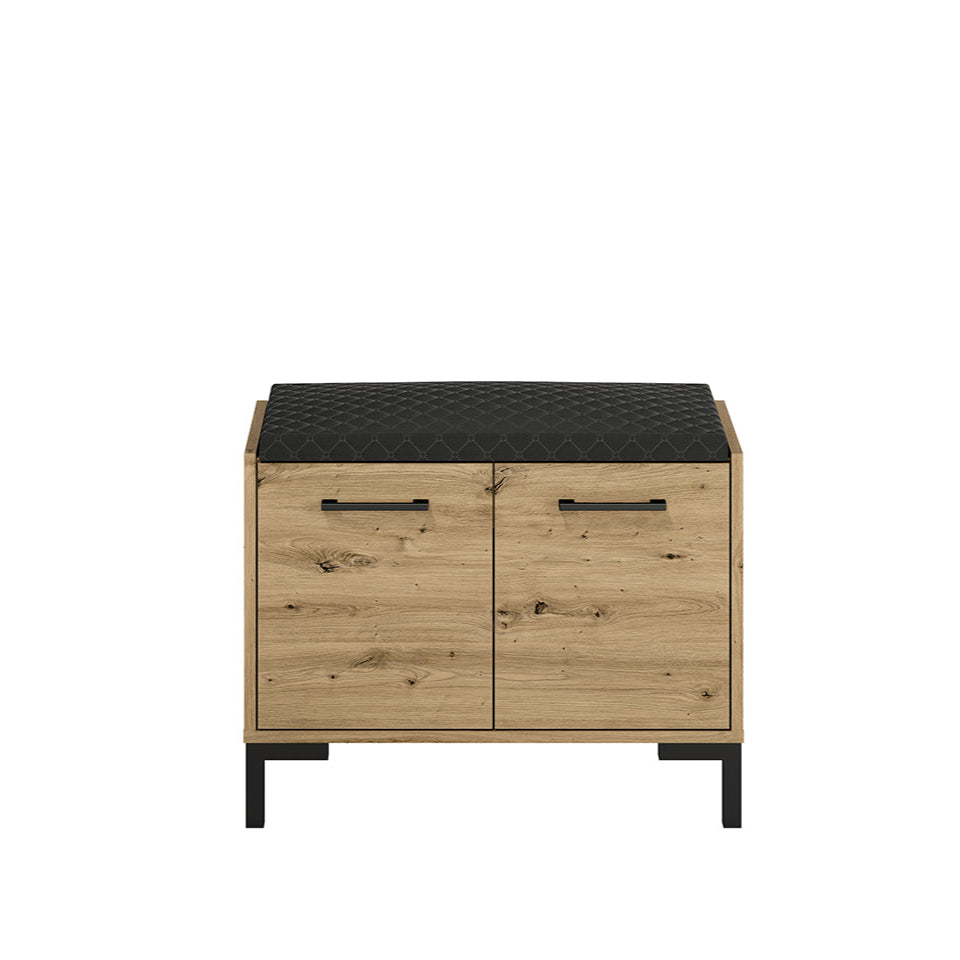 Meuble à Chaussures en Chêne Artisanal avec Bordure ABS - Rangement Résistant et Élégant - Decora Home