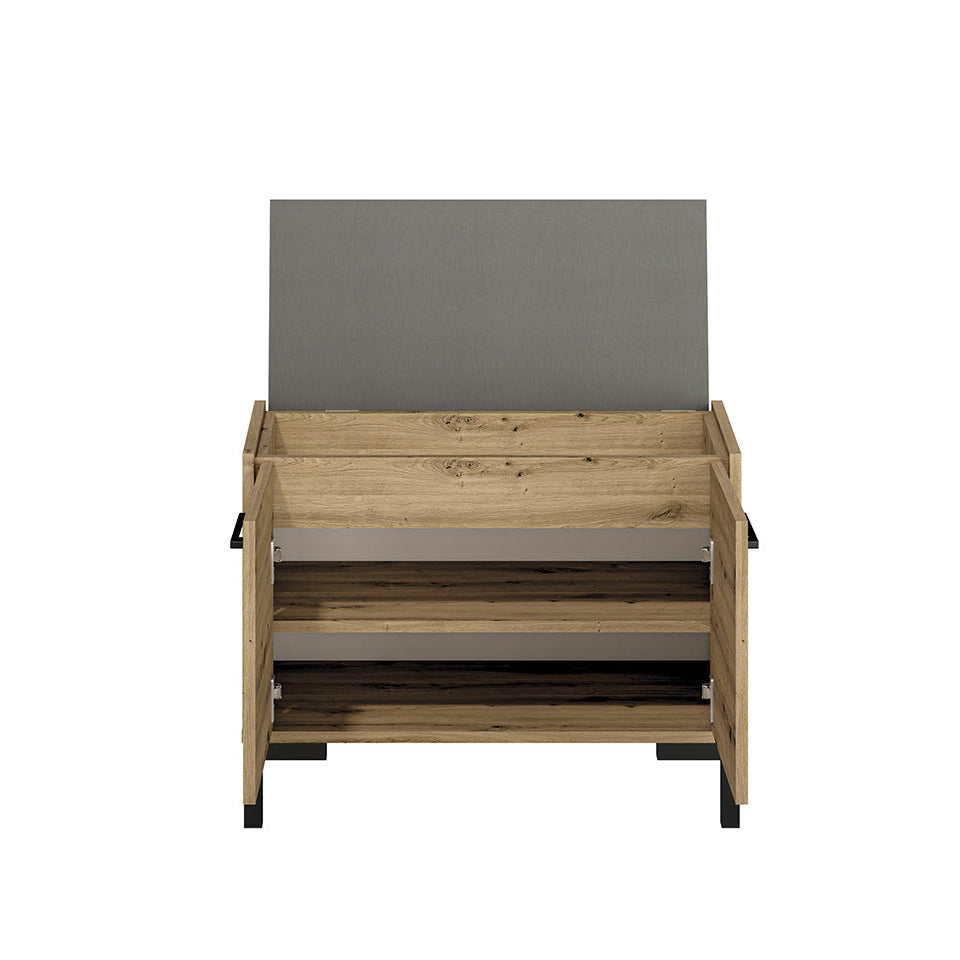 Meuble à Chaussures en Chêne Artisanal avec Bordure ABS - Rangement Résistant et Élégant - Decora Home