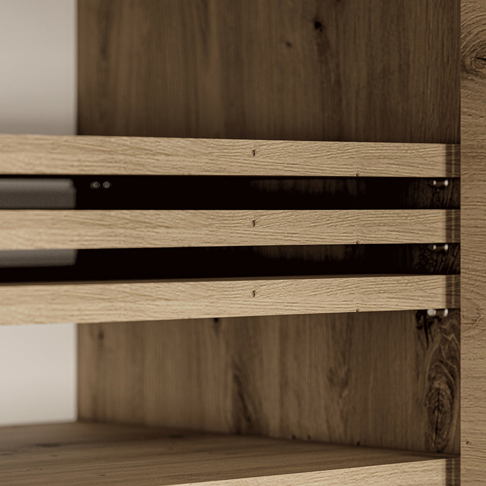 Meuble à Chaussures en Chêne Artisanal avec Bordure ABS - Rangement Résistant et Élégant - Decora Home