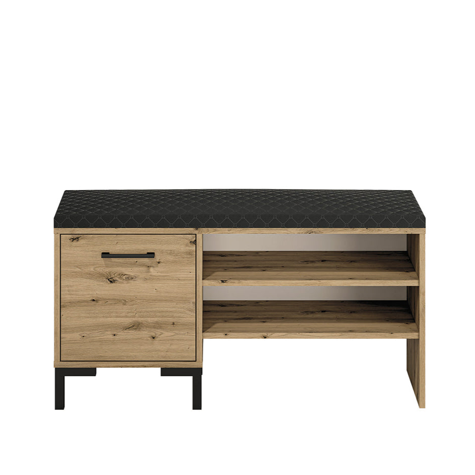 Meuble à Chaussures en Chêne Artisanal avec Bordure ABS - Durable, Résistant aux Rayures et à l'Humidité - Decora Home