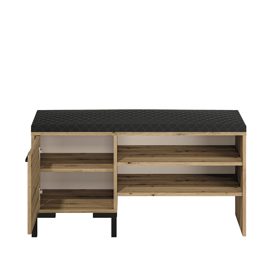 Meuble à Chaussures en Chêne Artisanal avec Bordure ABS - Durable, Résistant aux Rayures et à l'Humidité - Decora Home