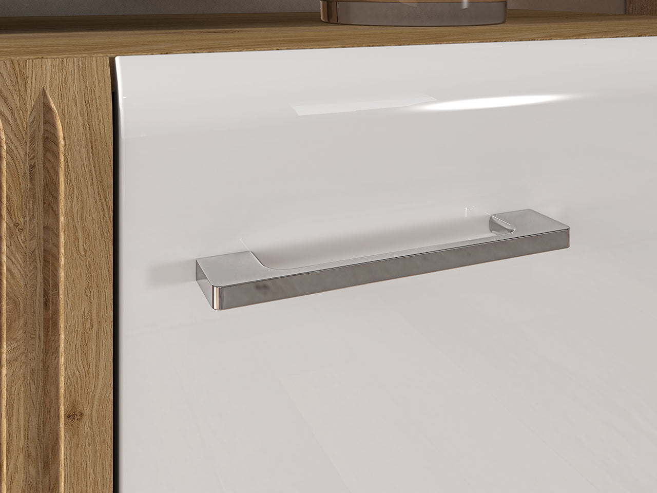 Module Complémentaire Chêne Castello & Blanc Brillant – Fonctionnalité sur-mesure - Decora Home