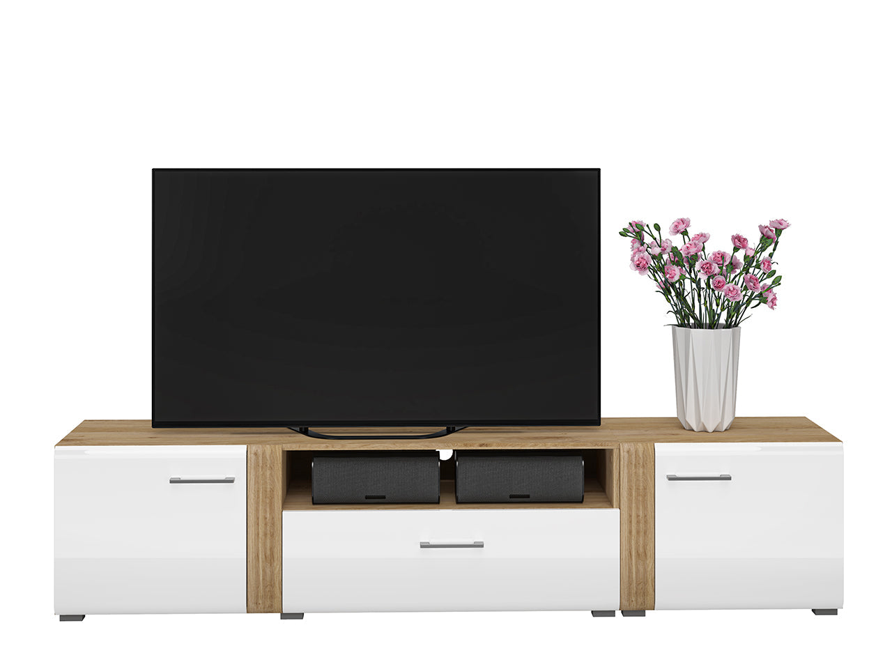 Module Complémentaire Chêne Castello & Blanc Brillant – Fonctionnalité sur-mesure - Decora Home